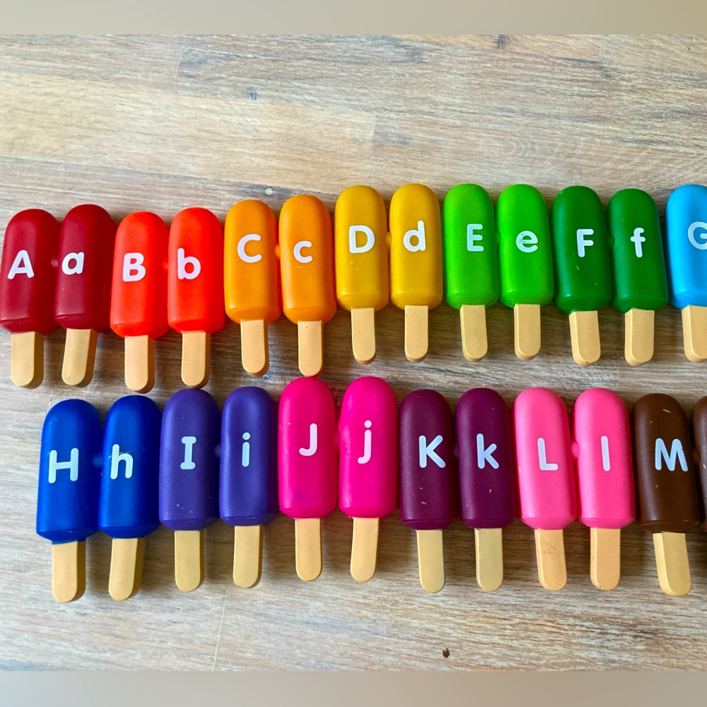Alphabet popsicles